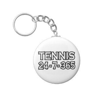 Tennis 24 7 365 keychain