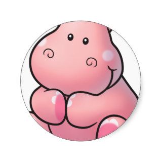 (pink) hippo stickers