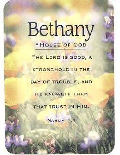 Bethany   Meaning of Bethany   Name Cards with Scripture   Pack of 3 