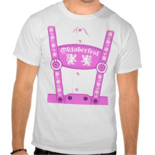 Oktoberfest Pink Lederhosen T shirt