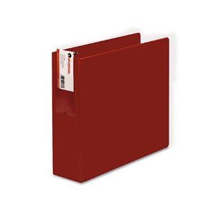 D Ring Binder, 3'' Capacity, 8 1/2 x 11, Red Electronics