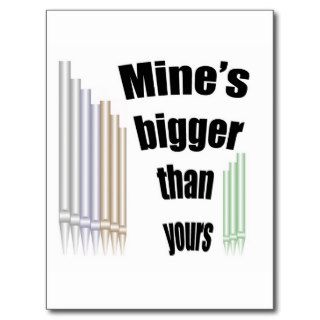 Mine's bigger than yours postcard