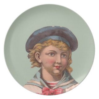 Victorian Sailor Melmac Cake Plate
