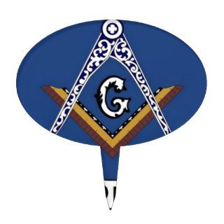 Scottish RIte Masonic Freemason Symbols Cake Topper
