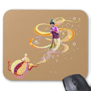 Genie with magic lamp mousepads