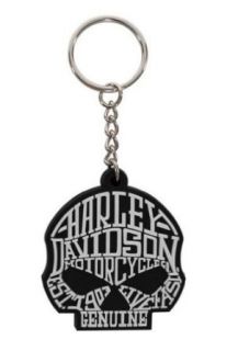 Harley Davidson Loudmouth Skull Rubber Keychain. KY120588 Clothing