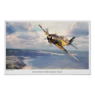 Aviation Art Poster "Mitsubishi J2M Raiden"Jack"