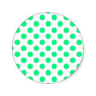 Green and White Polka Dot Sticker