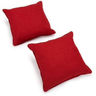Blazing Needles 18 x 18 Outdoor Solid Throw Pillow   Set of 2   Outdoor Pillows