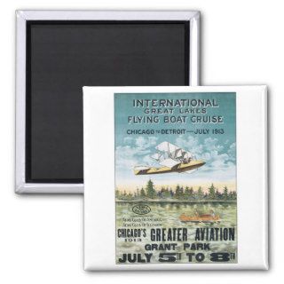 Great Lakes Flying Boat Cruise Poster Magnet
