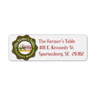 The Farmer's Table Return Address Label