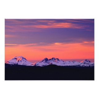 NA, USA, Oregon, The Three Sisters Mountains Photo Art