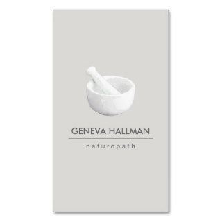 Natural Health, Healer Mortar and Pestle Business Card Template