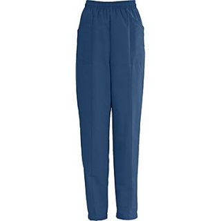 AngelStat Ladies Elastic Slant top Pocket Scrub Pants, Navy Blue, Small  Make More Happen at