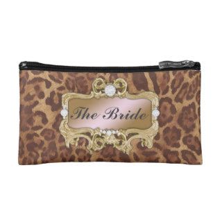 311 Glam Crazy Bride Leopard or DIY Clutch Cosmetic Bags