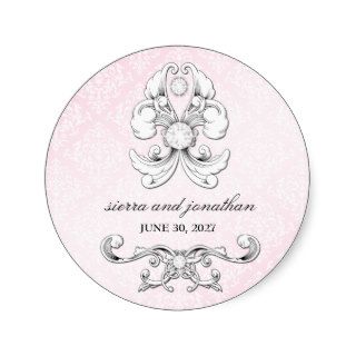 311 Pink Diamond Luxe Damask Sticker