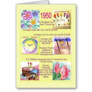 1950 The Year you were born Cards