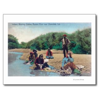 Indians Washing Clothes in the Russian River Post Card