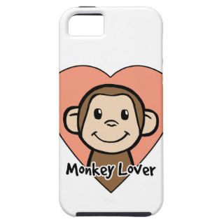 Cute Cartoon Clip Art Smile Monkey Love in Heart iPhone 5 Cover