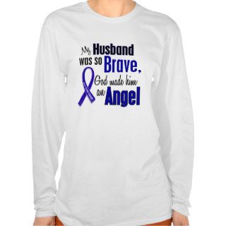 Colon Cancer ANGEL 1 Husband T Shirts