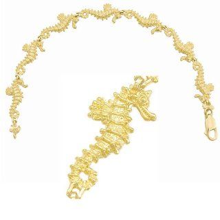 Gold Bracelet 3d Seahorse Bracelet Million Charms Jewelry
