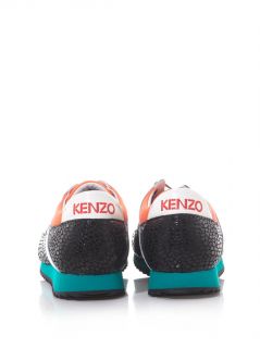 Colour block embossed leather trainers  Kenzo  IO
