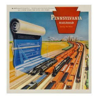 Pennsylvania Railroad ~ Vintage Travel Ad Poster