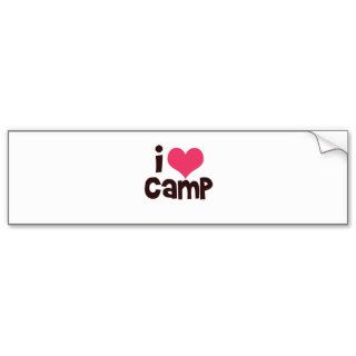 I Love Camp Bumpersticker Bumper Stickers