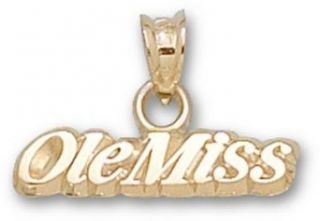 Mississippi (Ole Miss) Rebels "Ole Miss" Pendant   10KT Gold Jewelry Clothing