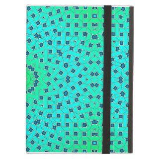 Blue Green Ice Lattice Tile 310 iPad Case