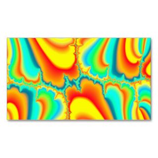 Colorful fractal psychedelic custom business card templates