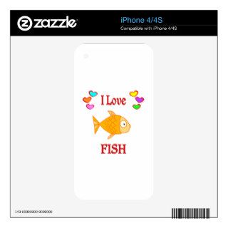 I Love Fish Skins For The iPhone 4S