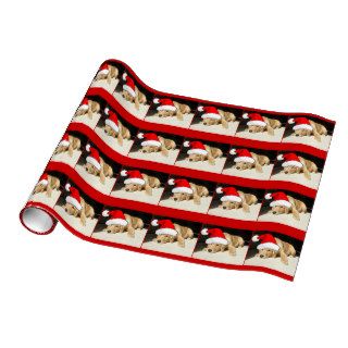 Christmas Golden Retriever Puppy Wrapping Paper