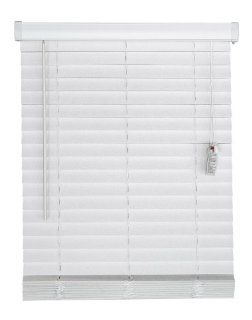 All Strong Faux Wood Blind, 2 Inch, White   26.5" W X 54" L   Window Dressing Hardware  