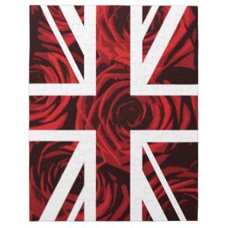 Red Rose Union Jack British(UK) Flag Puzzles