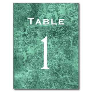 GREEN Table Number Card Part of Set Postcards