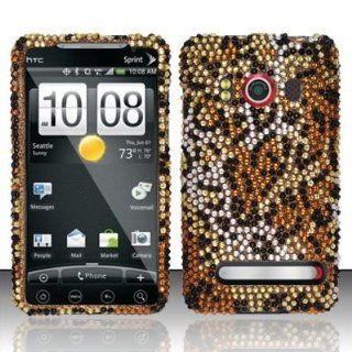 CHEETAH Hard Plastic Rhinestone Bling Case for HTC EVO 4G (Sprint) [In Twisted Tech Retail Packaging] Cell Phones & Accessories