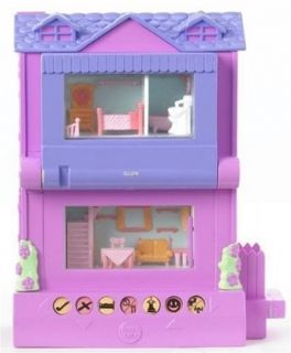 Pixel Chix 2 Story House   Pink with Purple Window Clothing