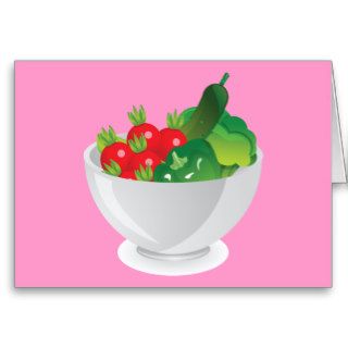 Salad Bowl with Vegetables Card
