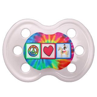 Peace, Love, Equestrian Pacifiers