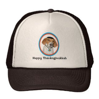 Thanksgivukkah Hat Funny Hound Dog with Yamaka