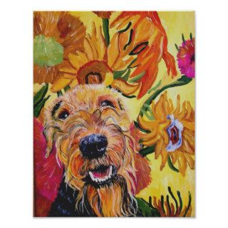 Van Gogh Airedale Poster