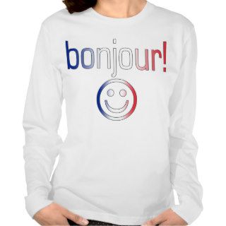 French Gifts  Hello / Bonjour + Smiley Face Shirts
