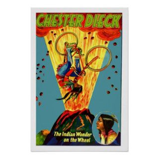 Chester Dieck Trick Bicycle ~ Vintage Circus Poster