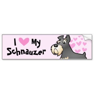 Schnauzer Love Bumper Sticker