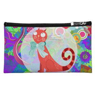 Pretty Kitty Crazy Cat Lady Gifts Vibrant Colorful Makeup Bag