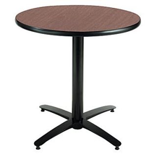 KFI Seating 29 x 30 Round HPL Pedestal Table With Black Arched Base, Mahogany  Make More Happen at