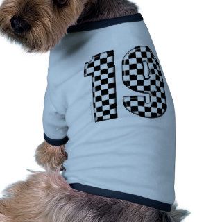 racing number 19 doggie tshirt
