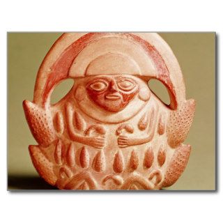 Inca agricultural deity wearing a moon headdress post card