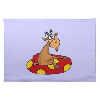 TU  Funny Whatever Floats Your Goat Cartoon Placemats